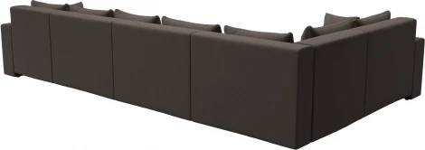 Диван П-образный Майами правый угол (Коричневый/Рогожка) Лига Диванов арт.122553