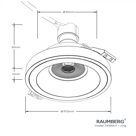 Встраиваемый светильник Raumberg Terra F TerraFWh\SNi White\Satin Nickel