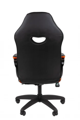 Кресло Chairman game 16 Россия экокожа черный/оранжевый/белый 7213481