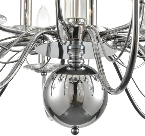 Подвесная люстра Lumion Incanto 8034/16 хром, металл/стекло Е14 16*40W 220V (на цепи, подсвечник, свеча)