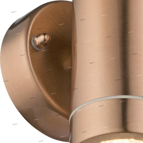 Светильник настенный уличный светодиодный Globo Perry, 2 лампы, медь с серым и прозрачным