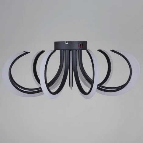 Потолочная люстра светодиодная с пультом и ночным режимом Reluce 74390-0.3-09L black (Умный дом) (220V)