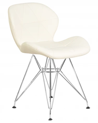 Стул обеденный BUTTERFLY CHROME (ножки хром, цвет кремовый)