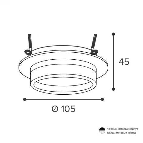 Встраиваемый светильник под лампу GX53 белый Wolta Luce WDL-GX53/06W-R