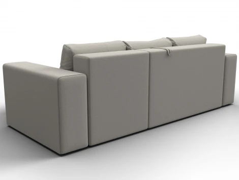 Диван угловой Лига-076 угол универсальный (ДСП/Пластик/Рогожка/Бежевый) Лига Диванов 129835