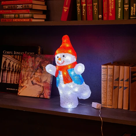 Световая фигура Uniel ULD-M2234-040/STA WHITE IP20 SNOWMAN-2 (LED, 220V, снеговик)