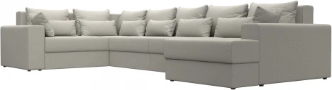 Диван П-образный Майами правый угол (Бежевый/Рогожка) Лига Диванов арт.122552