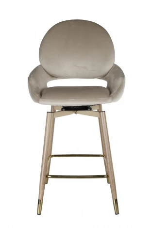 Стул барный IST-CASA Виола BS1376-BG-4, бежевый/орех