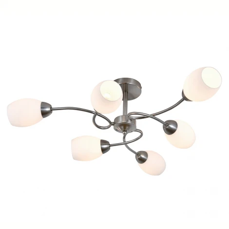 Потолочная люстра на штанге 150007/6R E27*60W Satin nickel Escada Argo ES0000066