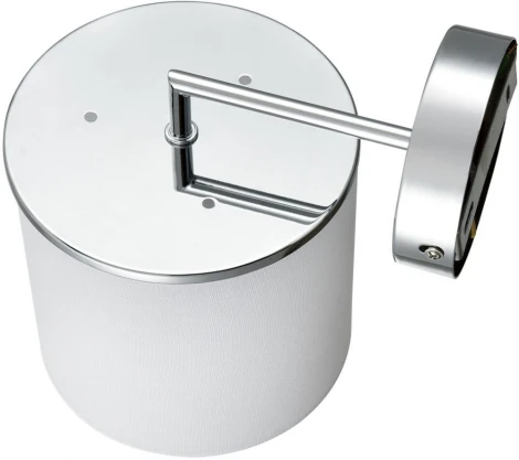 Бра Lumion Suntori 6591/1W хром/белый, металл/текстиль E14 1*40W 220V (круглые)