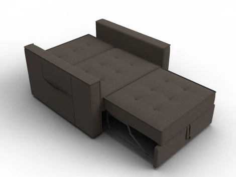 Кресло-кровать Лига-104 (80) (ЛДСП,Брус,Фанера,Рогожка/Коричневый) Лига Диванов 134843