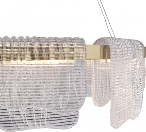 Подвесной сетильник ST Luce Voile SL6021.203.54 золотистый/прозрачный LED 1*54W 4000K (220V, на тросе, круглые)