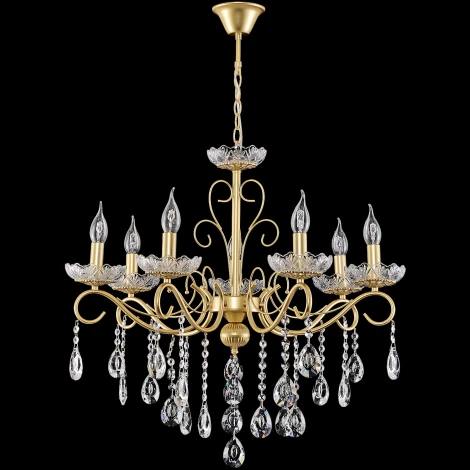 Подвесная люстра Reluce 04201-0.4-07 GOLD (220V, подвески, на цепи, подсвечник, свеча)