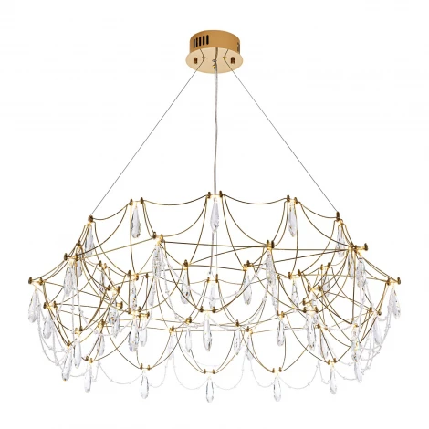 Подвесная люстра светодиодная хрустальная с пультом с регулировкой цветовой температуры Modelux MODELUX ML.5603.1000P BS