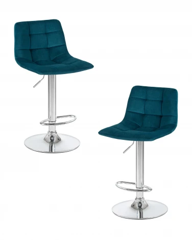 Набор 2 шт стул барный DOBRIN TAILOR (морской волны велюр (MJ9-99))