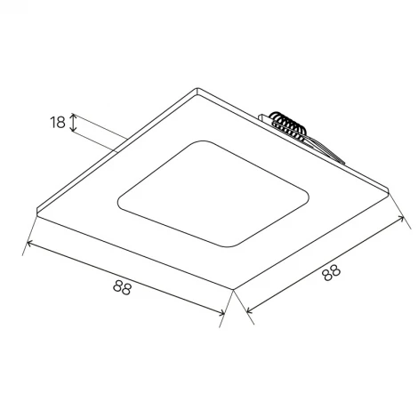 Точечный светодиодный светильник 5Вт 4000К IP20 Lumin'arte DLUSWH-DLL5W-S