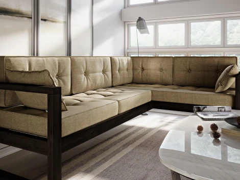 Диван Arsko Астер У венге бежевая рогожка