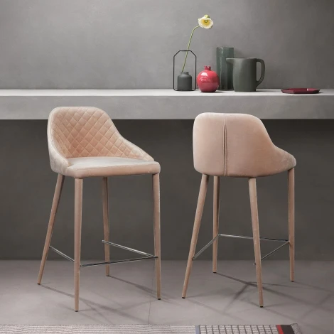 Стул полубарный Douglas, бархат бежевый Top Concept DOUGLAS 2000000000275
