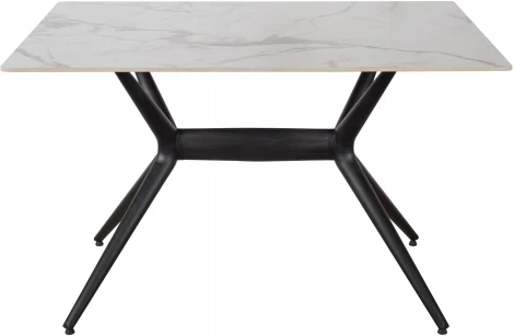 Стол обеденный обеденный JET CERAMIC прямоугольный 120*80 (Термопластичный полимер, Черный) FF Nero Statuario 80х120