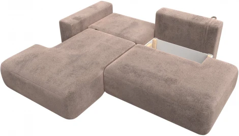 Диван угловой Лига-036 НПБ Модерн левый угол Лига Диванов (Велюр) арт.127775L