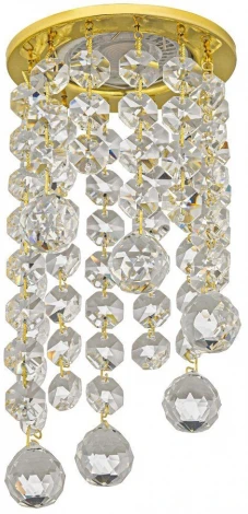 Встраиваемый светильник хрустальный Dio D'Arte Osimo Gold GU10.5.14.8.115 G (220V, круглые)