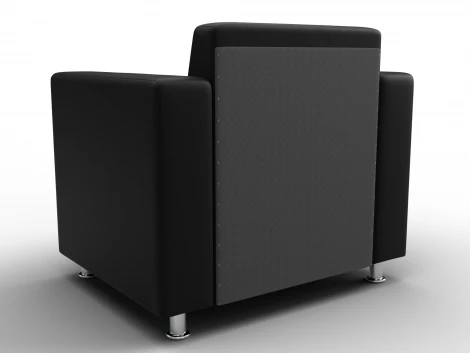 Кресло Лига-093 ВН (ДСП,Брус,Фанера,Экокожа/Черный) Лига Диванов 134975