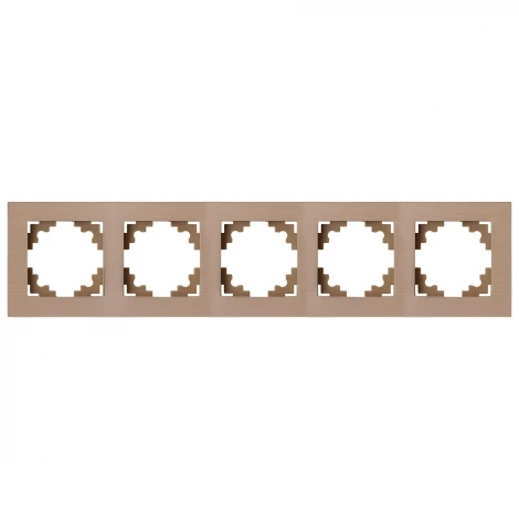 Рамка на 5 постов (шампань) Stekker Катрин 50026