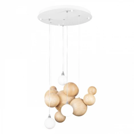 Подвесной светильник Loft It Ginger 10161 Light wood (LED, 220V, на тросе, шарики, молекулы)