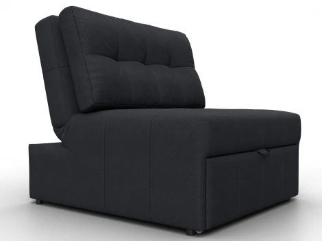 Кресло-кровать Лига-107 (80) (ЛДСП,Брус,Фанера,Замша/Темно-серый) Лига Диванов 134945