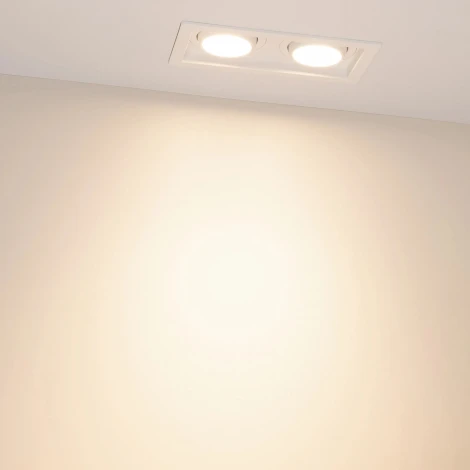 Встраиваемый светильник светодиодный MS-VORTEX-BUILT-S170x90-2x12W Warm3000 (WH-WH, 40 deg, 230V) (Arlight, IP20 Металл) 057761