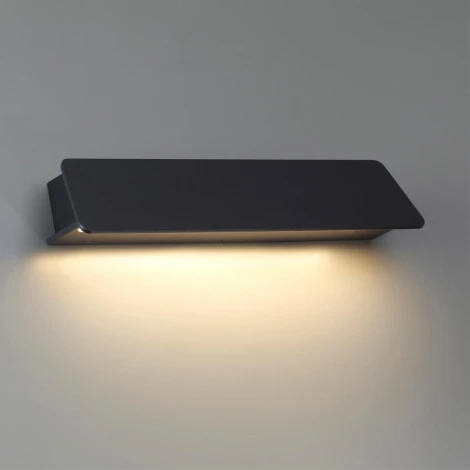 Уличный настенный светильник Odeon Light Leo 6642/12WL черный/металл IP54 LED 12W 3000K 220V