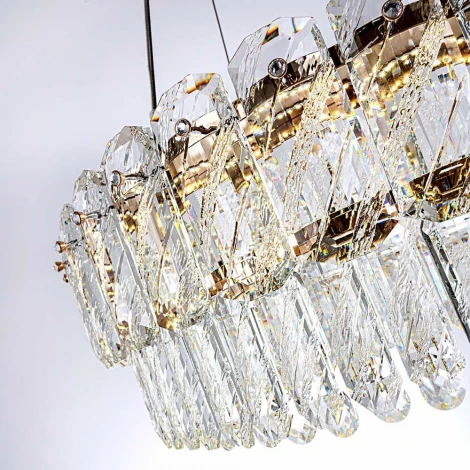 Подвесная люстра светодиодная хрустальная с регулировкой цветовой температуры Modelux MODELUX MS.399.590 GD