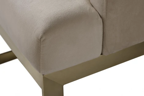 76AR-612GOLD-CR Стул велюр св.бежевый/матовое золото 58*59*78см Garda Decor