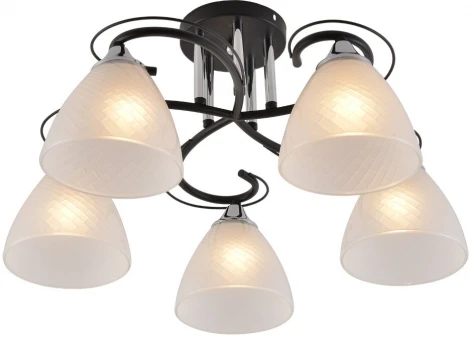 Потолочная люстра на штанге Seven Fires Nuala SF3372/5C-BK-CR-WT