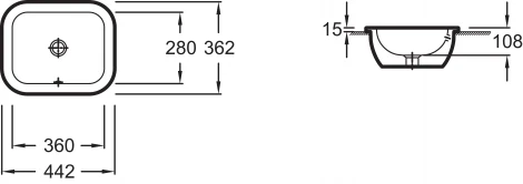 Рукомойник Jacob Delafon Vox EYD102 44 см