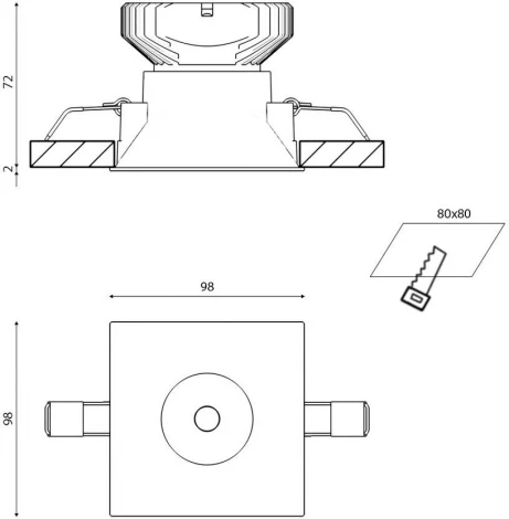 Точечный светильник встраиваемый светодиодный SWG COMBO-34-WH-WW (220V)