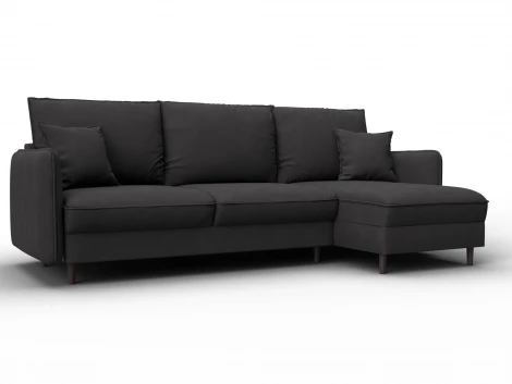 Диван угловой Лига-064 НПБ угол универсальный (ДСП/Дерево/Замша/Коричневый) Лига Диванов 129637