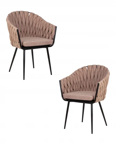 Набор 2 шт стул обеденный DOBRIN MATILDA (коричневая ткань (LAR 275-3))