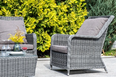 "Гляссе" кресло плетеное из искусственного ротанга, цвет графит 4SIS арт.УТ-00002580