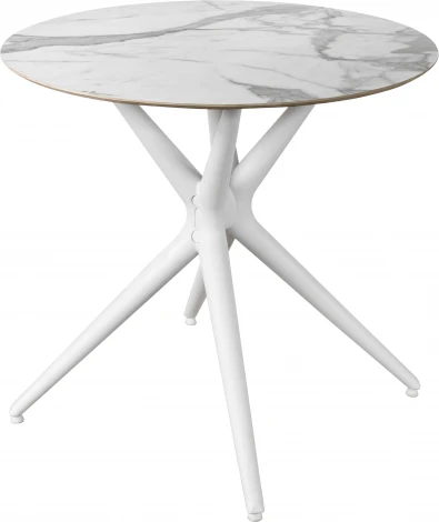 Стол обеденный обеденный JET CERAMIC круглый d-80 (Термопластичный полимер, Белый)