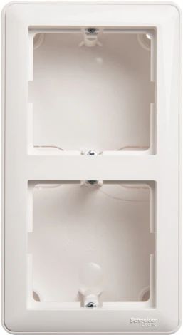 Коробка наружного монтажа подъемная с рамкой на 2 поста (Белый) Systeme Electric W59 KP-252-18