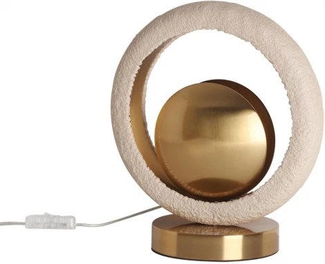 Настольная лампа на штанге Odeon Light Saturn 5443/1T сатинированн.латунь/беж./металл/полирезин 1*G9 LED*6W (220V, выключатель)