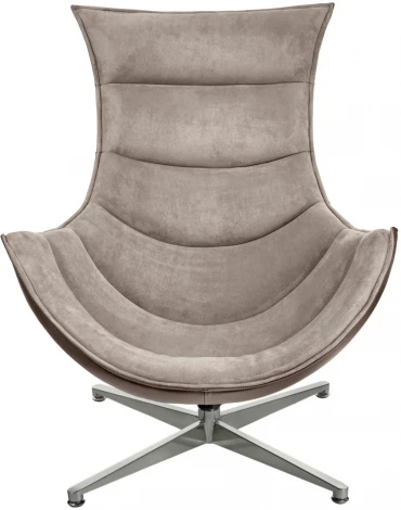 Кресло Bradexhome LOBSTER CHAIR латте искусственная замша, коричневый