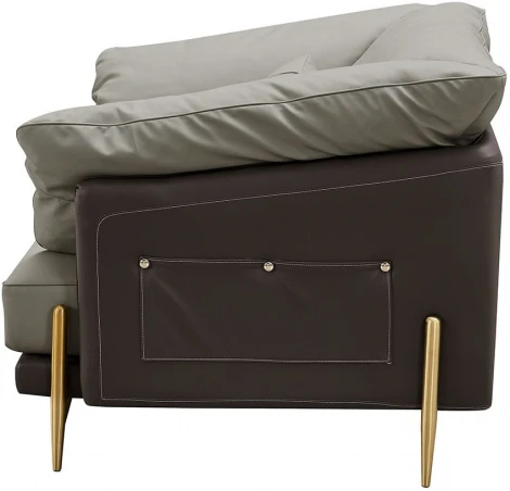 Кресло ESF ARTE NAPPA SF035 серый 6623-темно серый /Кожа