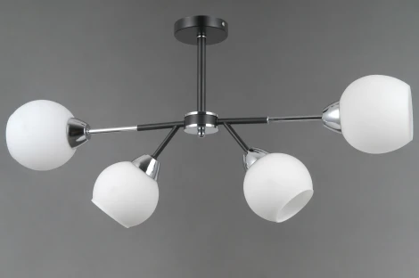 Потолочная люстра на штанге ILLUMICO IL0715-4CSQ-24 BK CR LIBRA (220V)