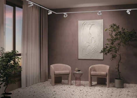 Трековый светильник Rim Unity 3000K 12Вт 110° LED (однофазный) Maytoni Technical TR044-1-12W3K-W (220V, кольцо)