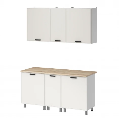МК Аленушка 1,6м в.3 Магнолия Молочный,скоба черный,сонома Аленушка 00-00285240