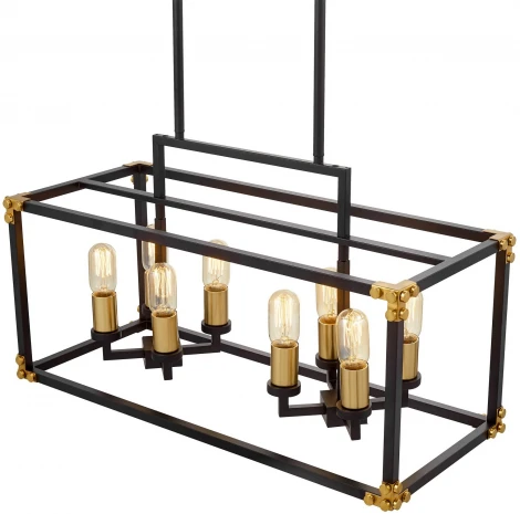 Подвесная люстра Lumina Deco LDP 1140-8 BK+MD (220V)