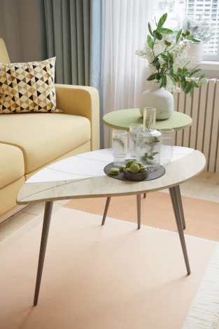 Стол журнальный Лайм дуб сонома/белый/чёрный от фабрики Mebelik