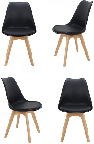 Комплект из 4-х стульев Eames Bon чёрный Bradex Home FR 0024K